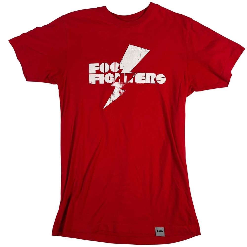 Foo‎ Fighters T-Shirt Red Graphic Band Tee Rock Music Womens Small